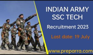 Indian Army SSC Tech Recruitment notification details 2023.
