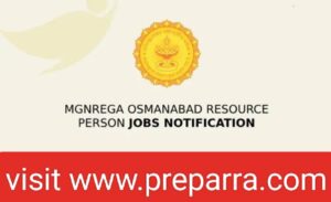 MGNREGA Osmanabad Recruitment Notification Details.