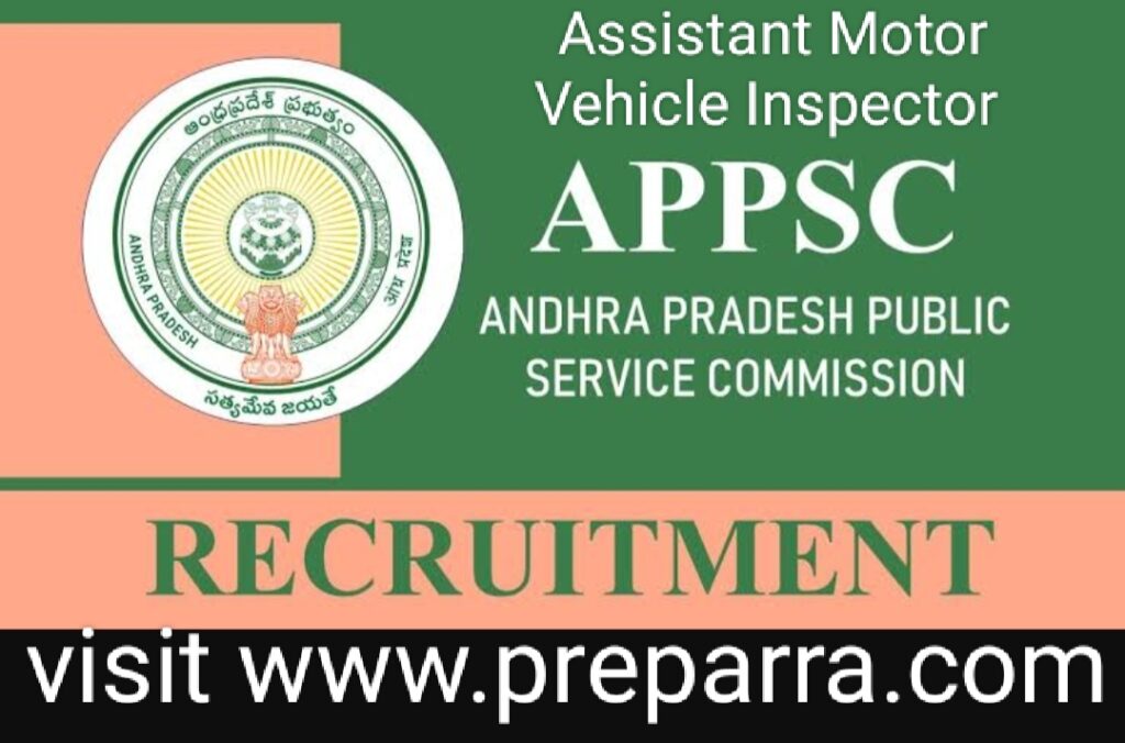APPSC Assistant Motor Vehicle Inspector Recruitment notification details.