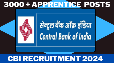 Central Bank of India CBI Apprentice Online Form 2024