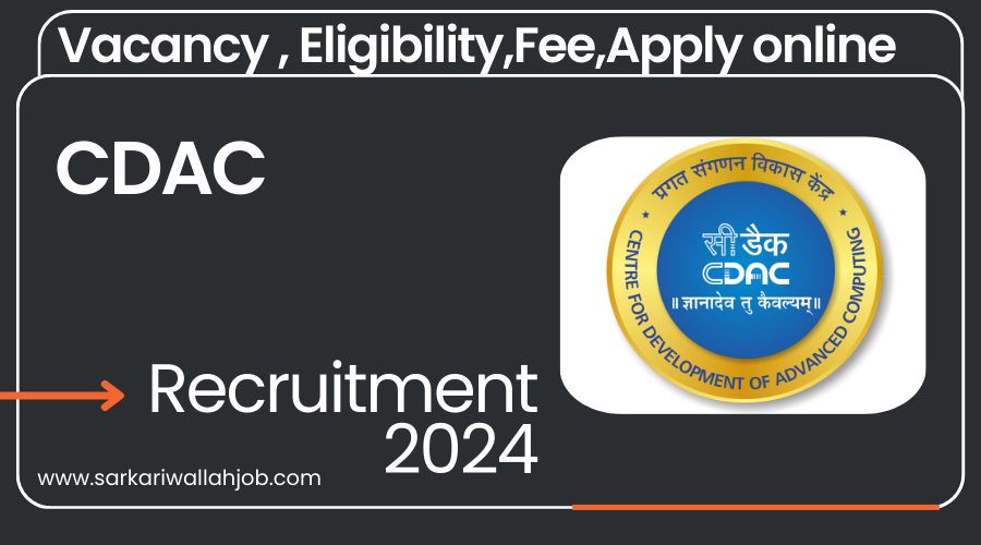 CDAC Project Staff Jobs Notification 2024