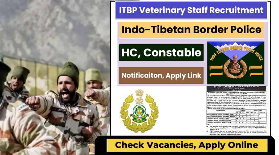 ITBP Veterinary Staff Recruitment 2024