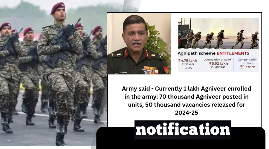 Army said - Currently 1 lakh Agniveer enrolled in the army