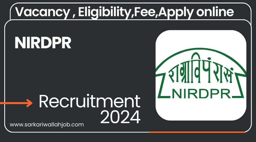 NIRDPR Recruitment 2024