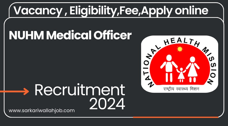 NUHM Medical Officer Recruitment 2024