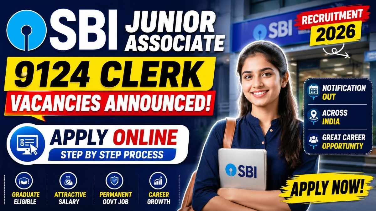 SBI Junior Associate Recruitment 2026 Apply Online – 9124 Clerk Vacancies Announced