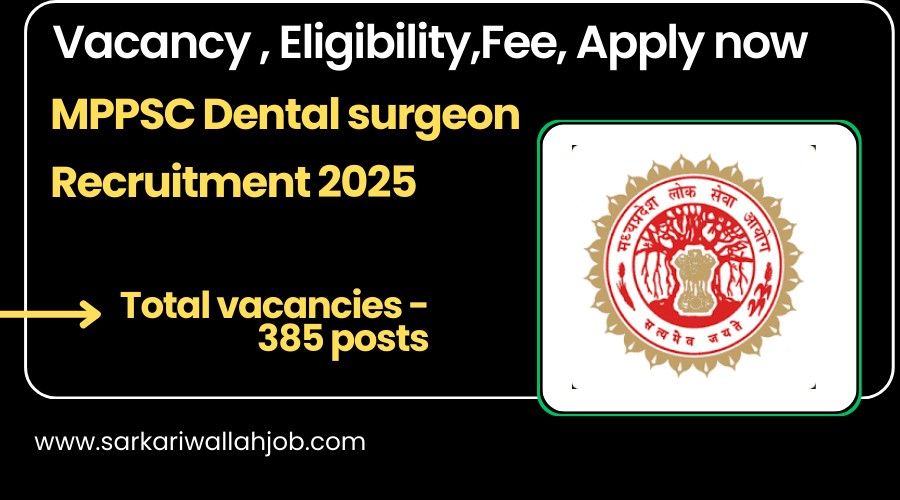 MPPSC Dental Surgeon Recruitment