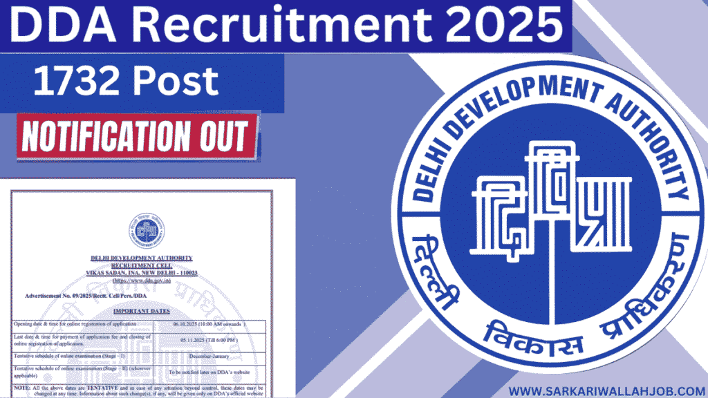 DDA Recruitment 2025 