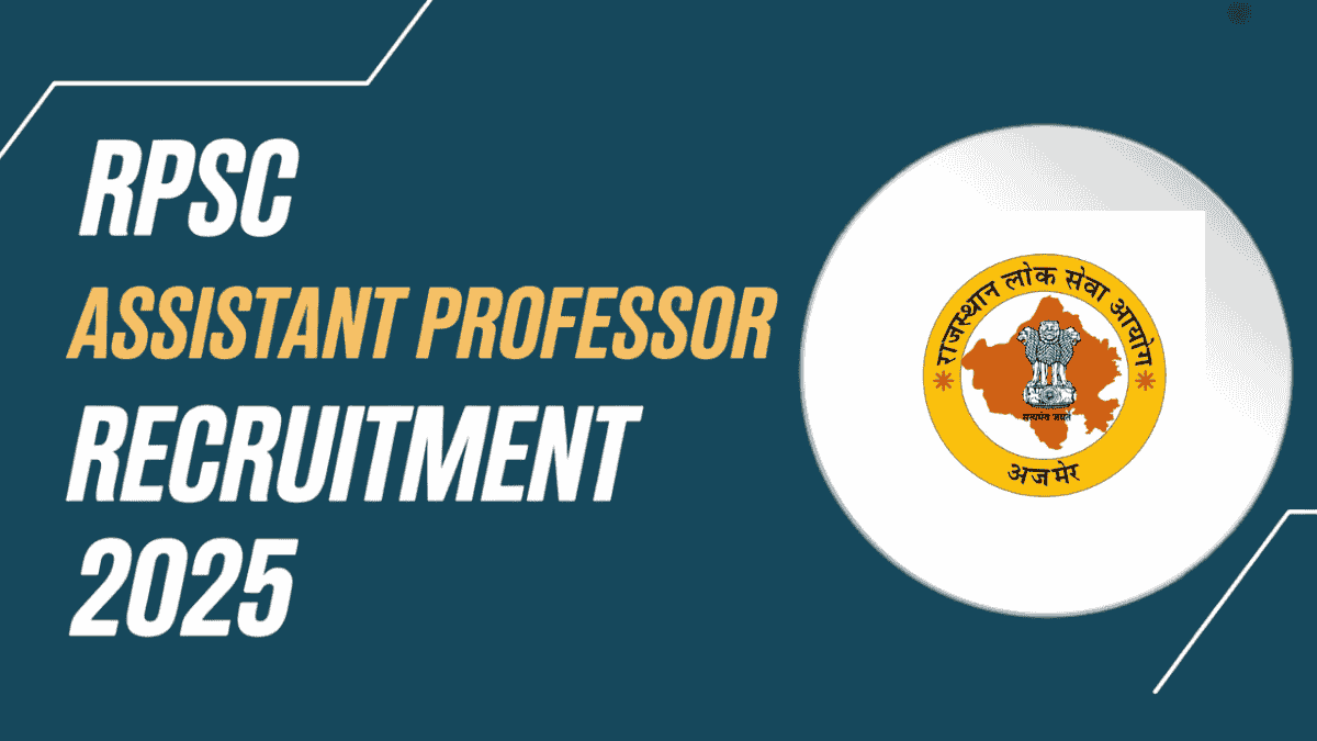 RPSC Assistant Professor Recruitment 2025