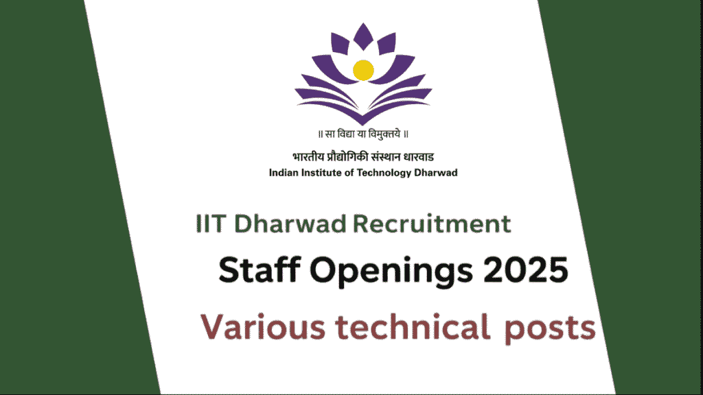 IIT Dharwad Staff Recruitment 2025