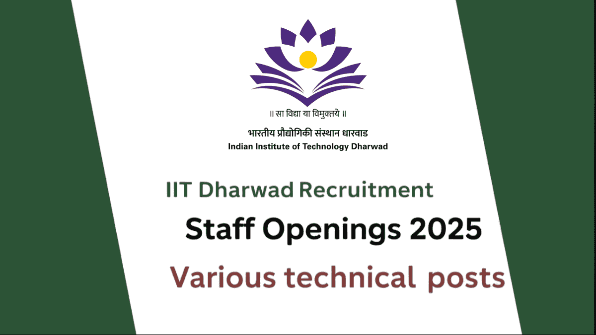 IIT Dharwad Staff Recruitment 2025