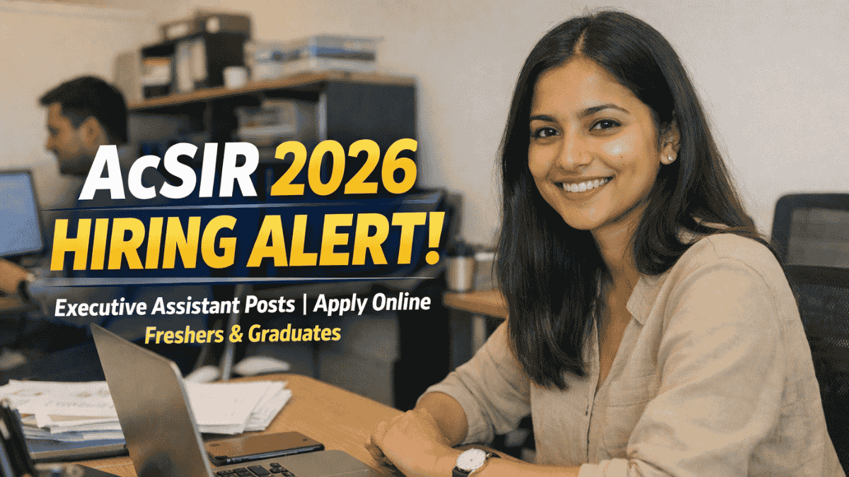 AcSIR Notification 2026