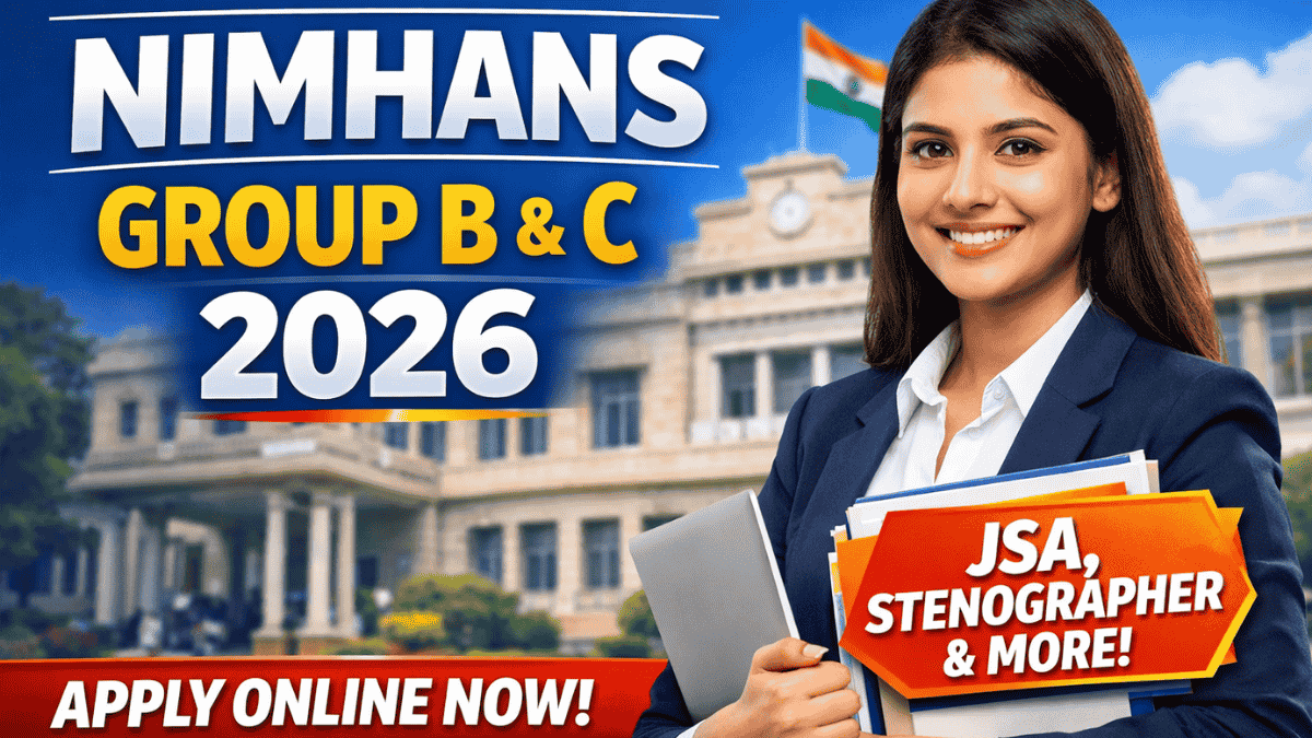 NIMHANS Group B and C Online Form 2026
